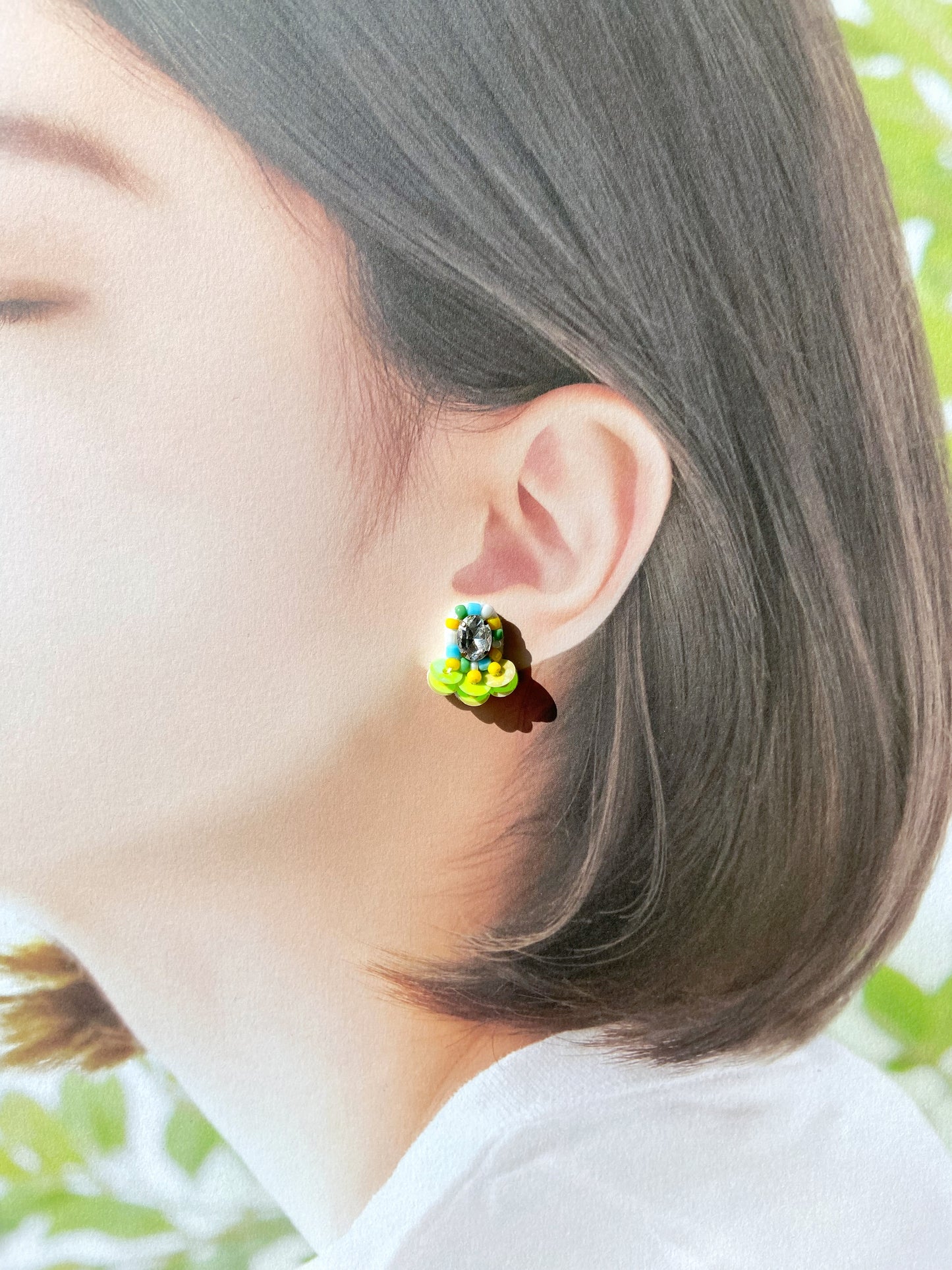 IE130_Bead Embroidered Earrings