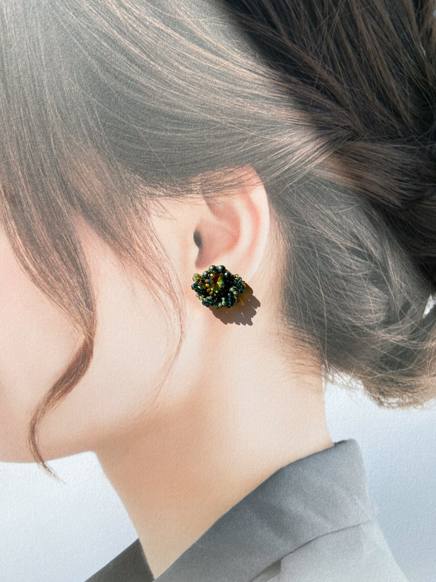 IE162_Bead Embroidered Earrings