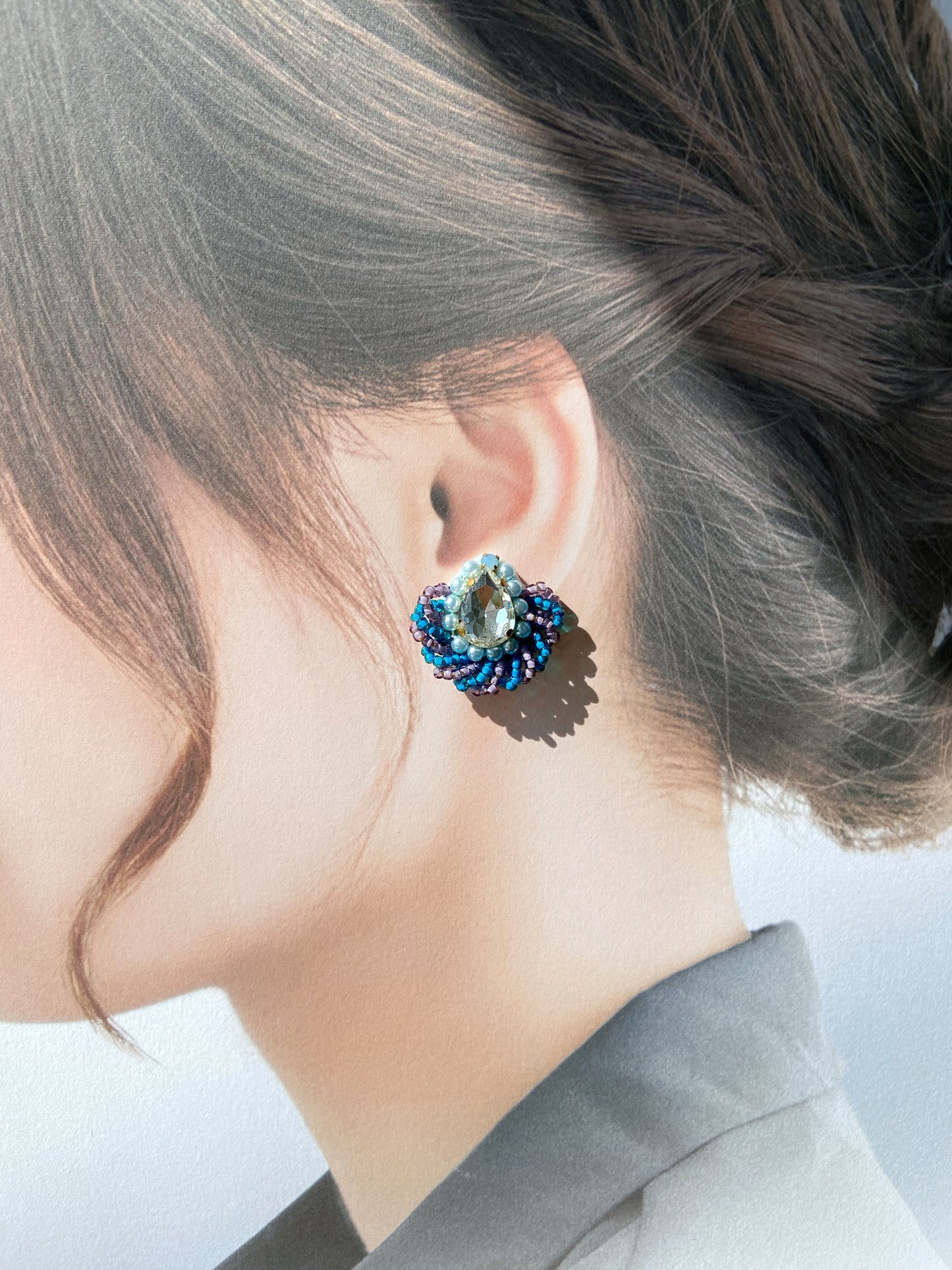 IE163_Bead Embroidered Earrings