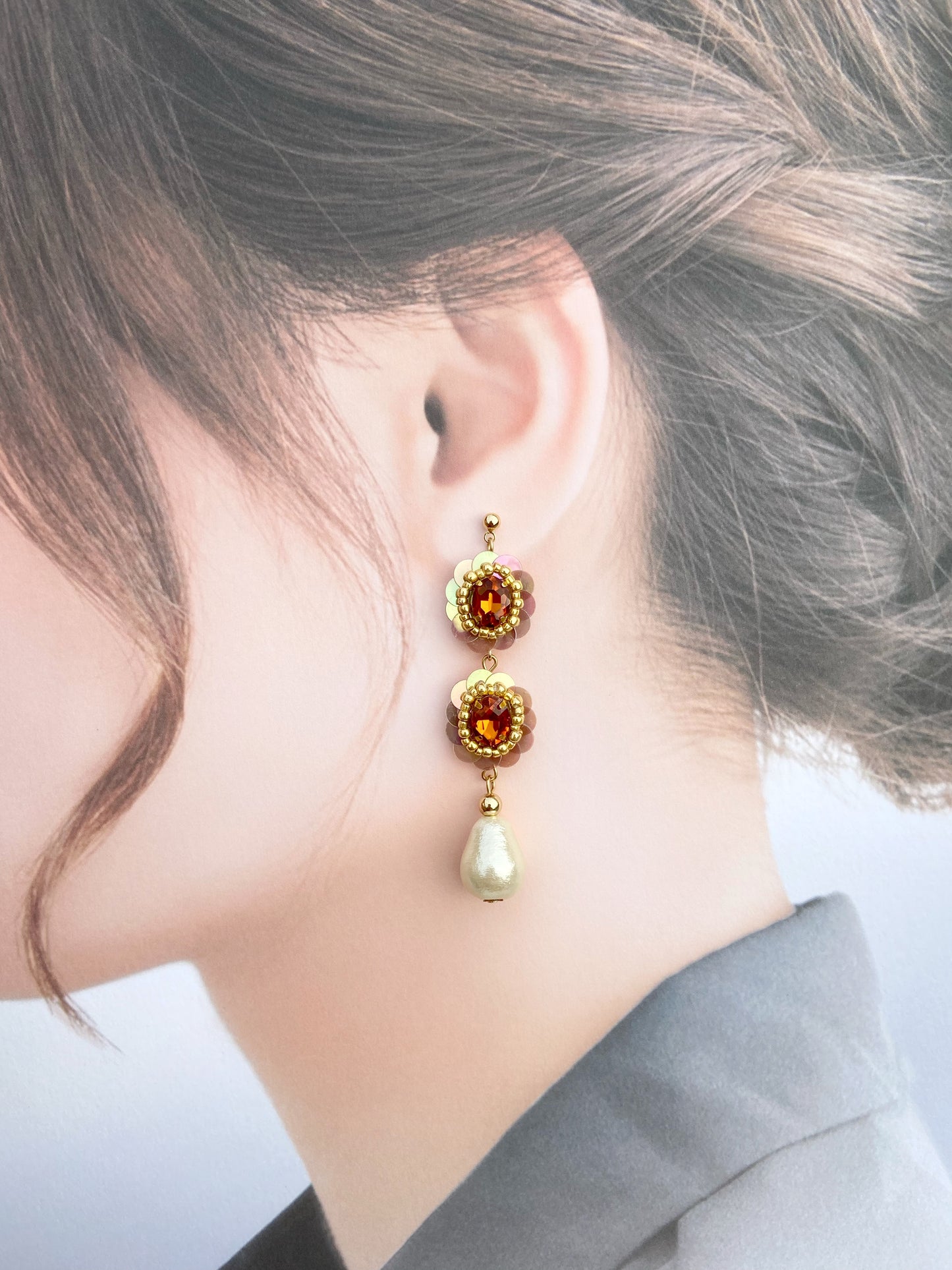 IE306_Bead Embroidered Earrings