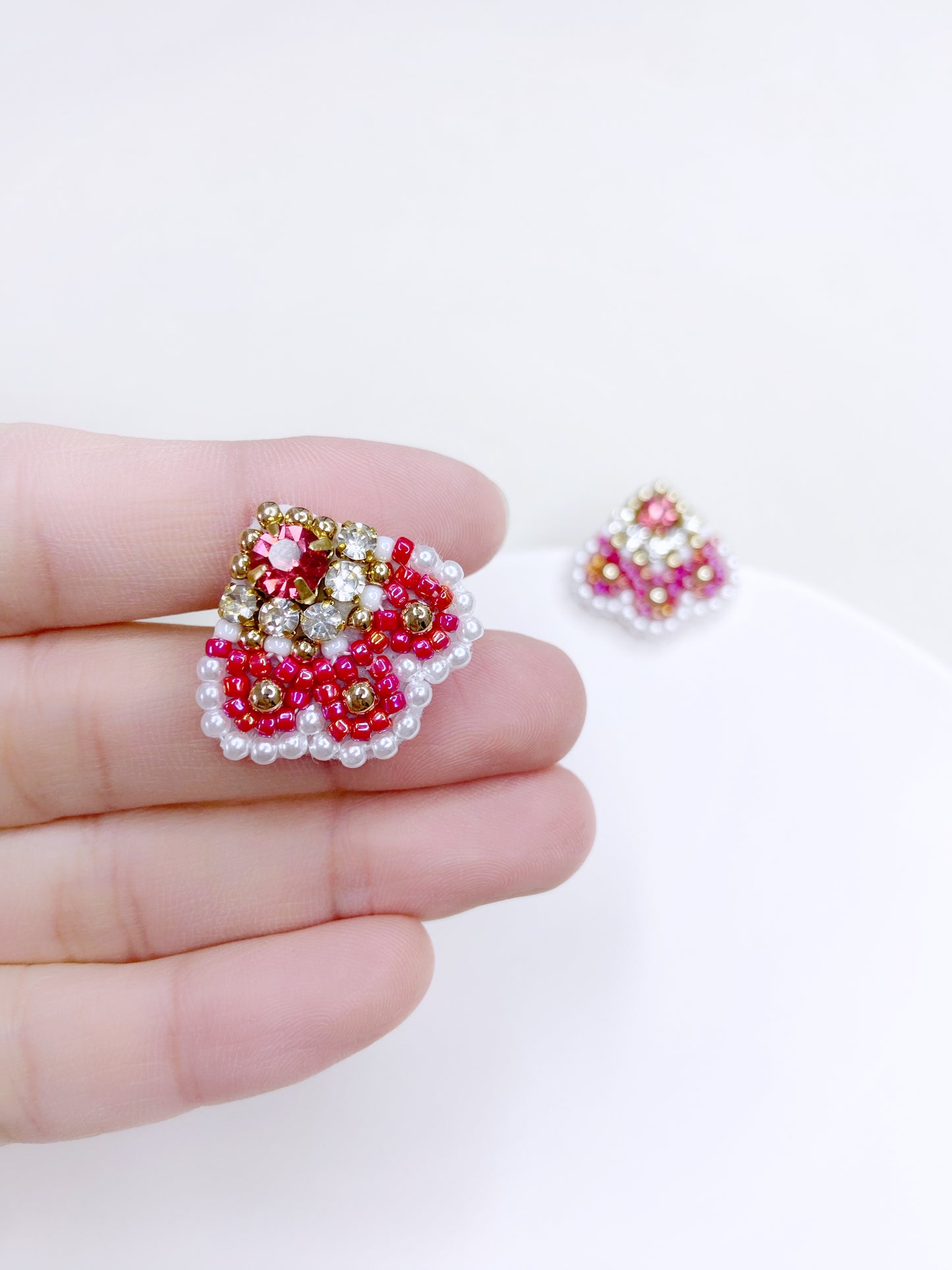 IE269_Bead Embroidered Earrings