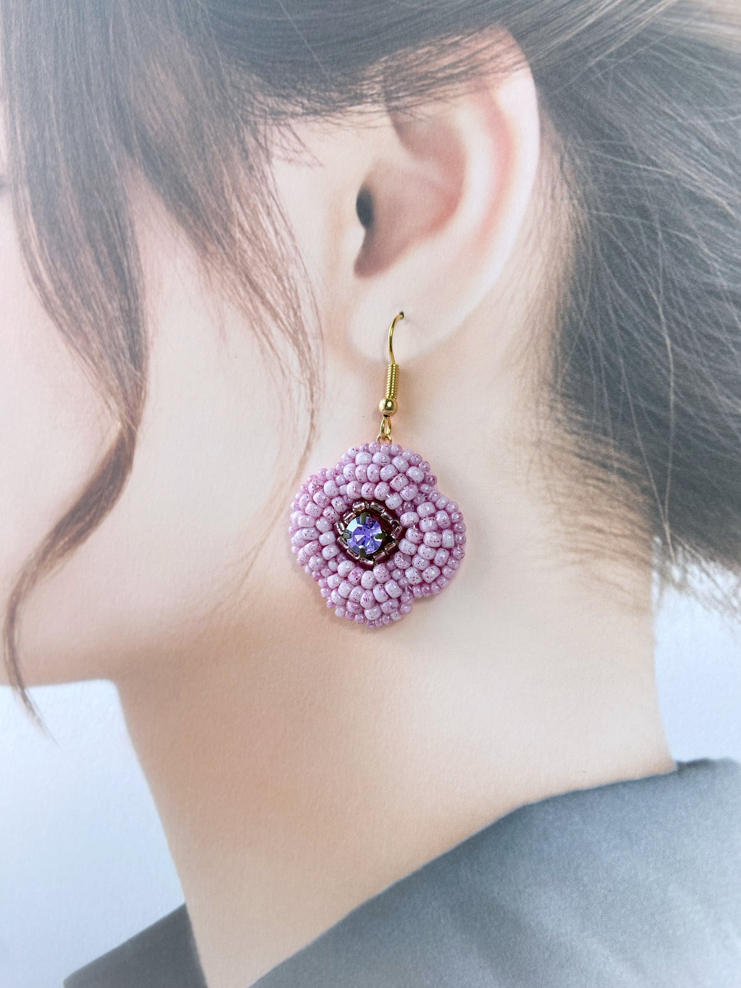 IE147_Bead Embroidered Earrings