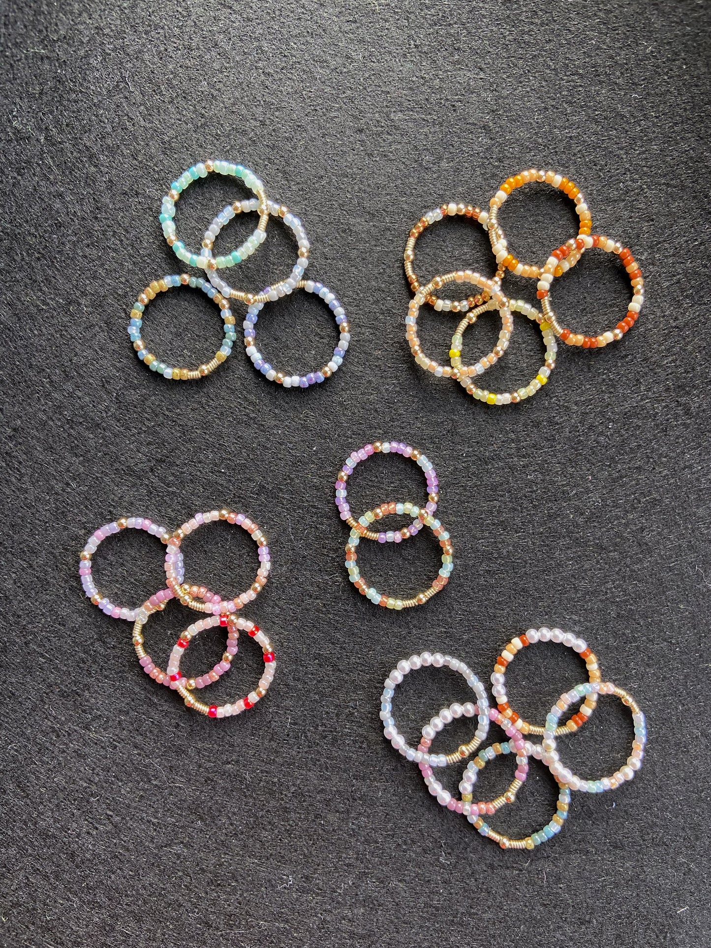 IER030_Wire Wrapped Seed Beads Ring