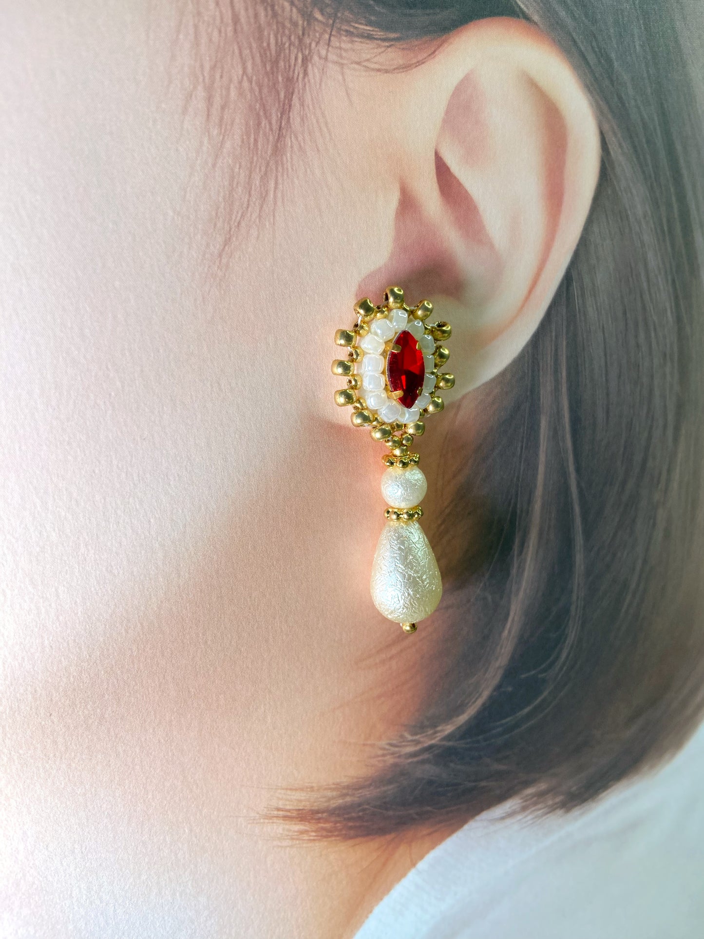 IE047_Bead Embroidered Earrings