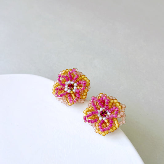 IE087_Bead Embroidered Earrings