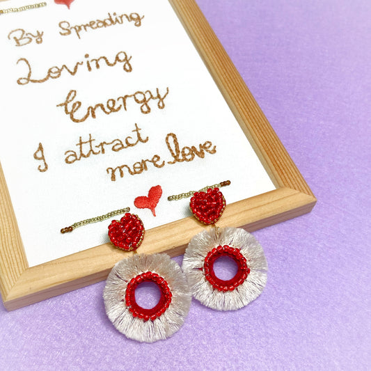 IE104_Thread & Bead Embroidered Earrings