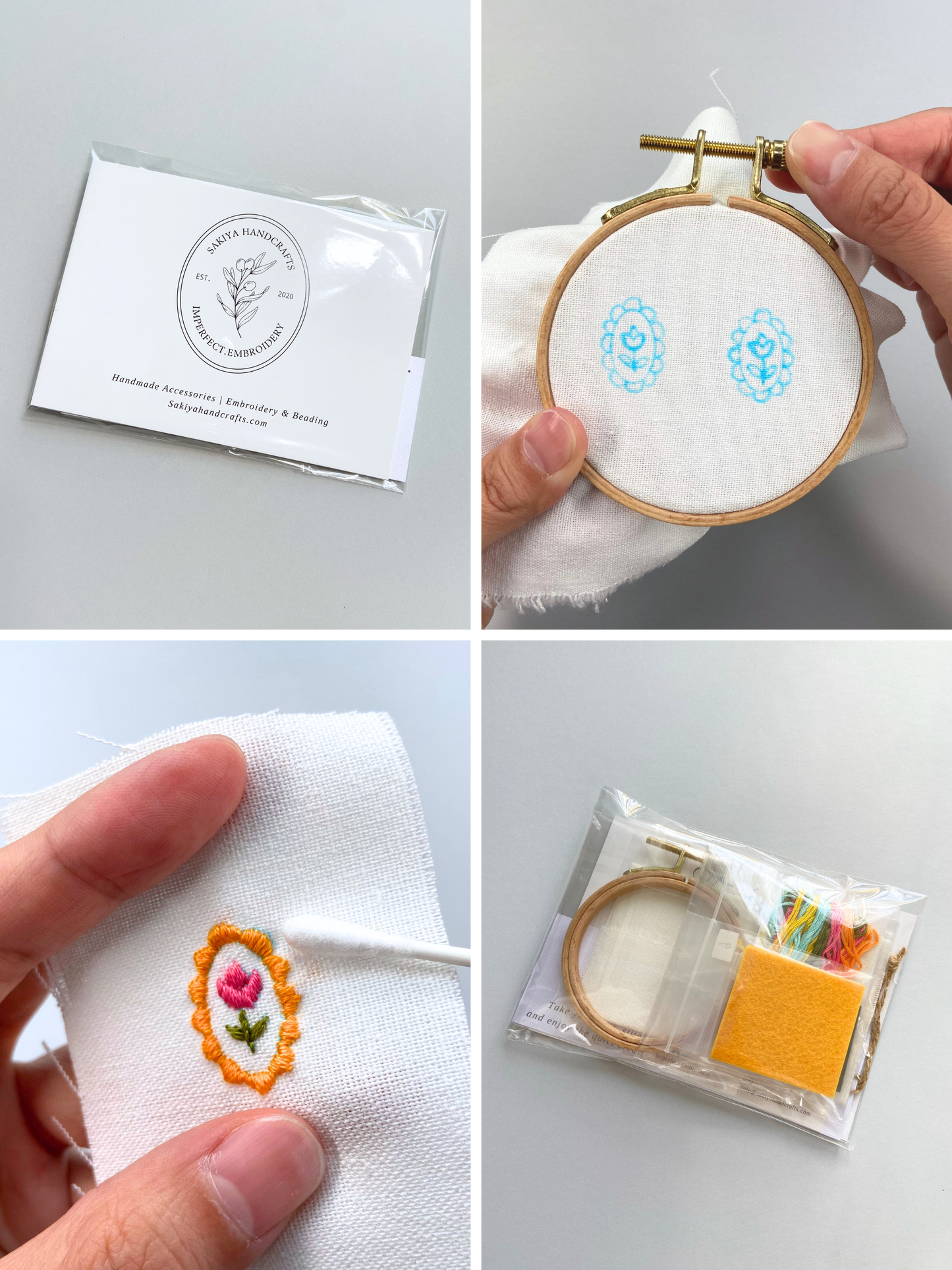 【DIY Kit】IE107_Thread Embroidered Earrings