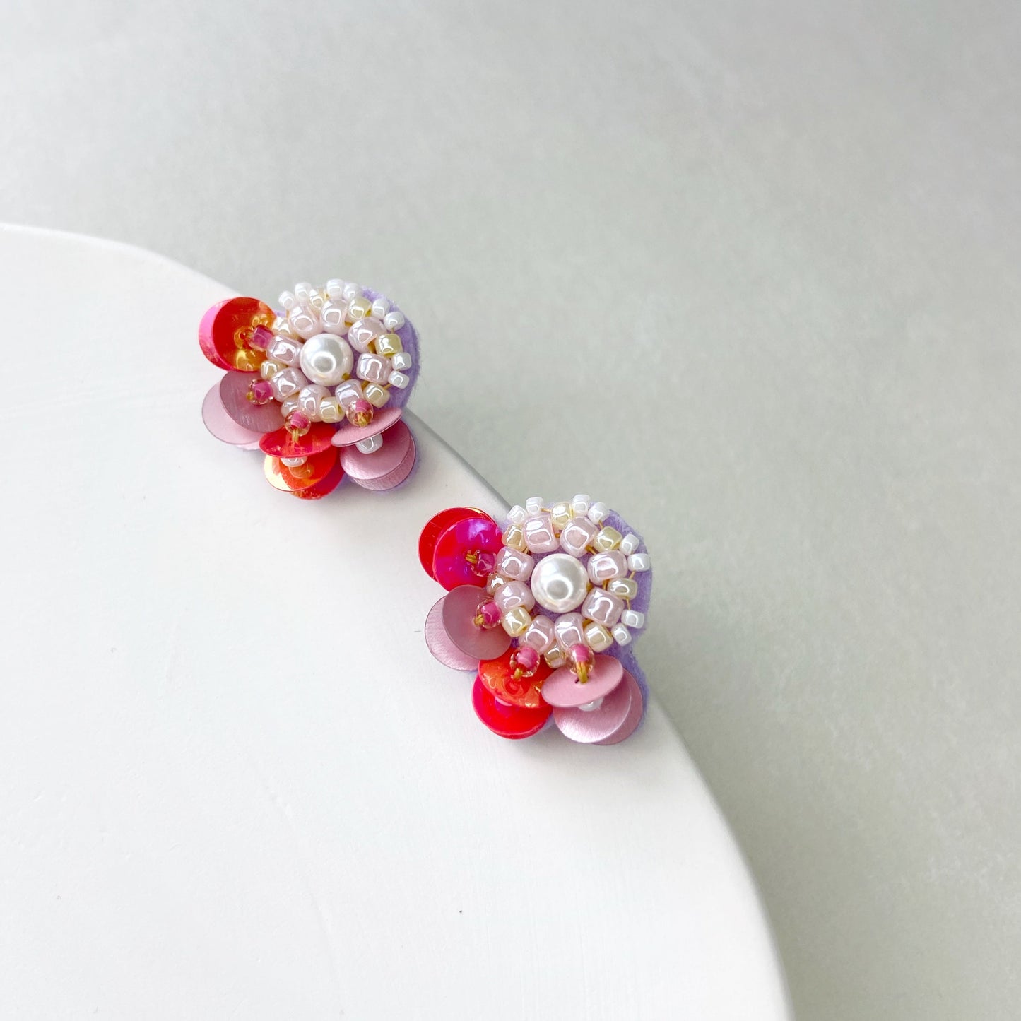 IE119_Bead Embroidered Earrings