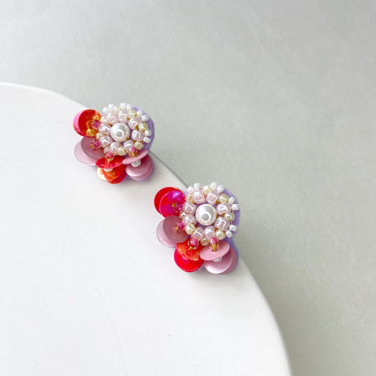 IE119_Bead Embroidered Earrings