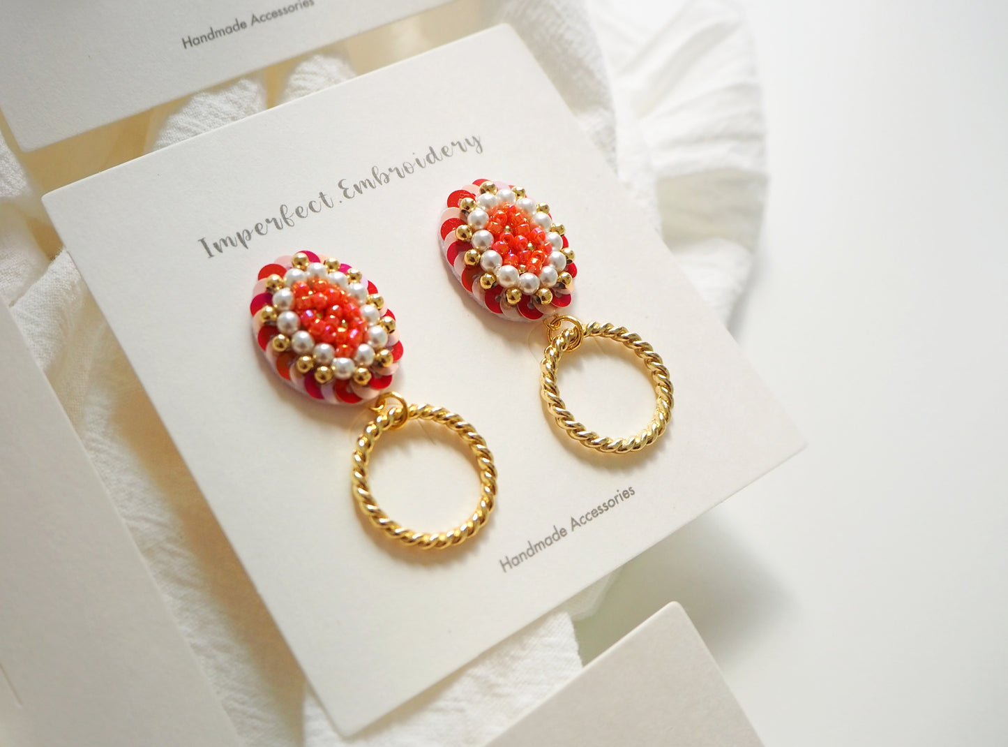 IE133_Bead Embroidered Earrings