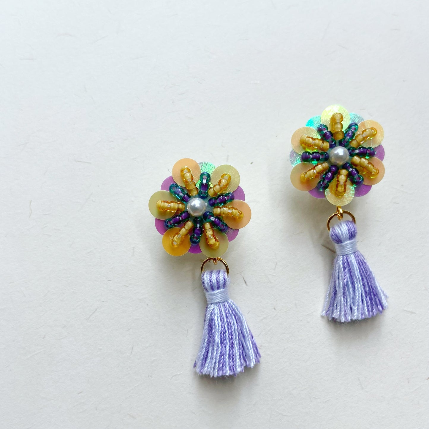 IE145_Bead Embroidered Earrings