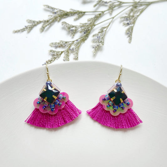 IE146_Bead Embroidered Earrings