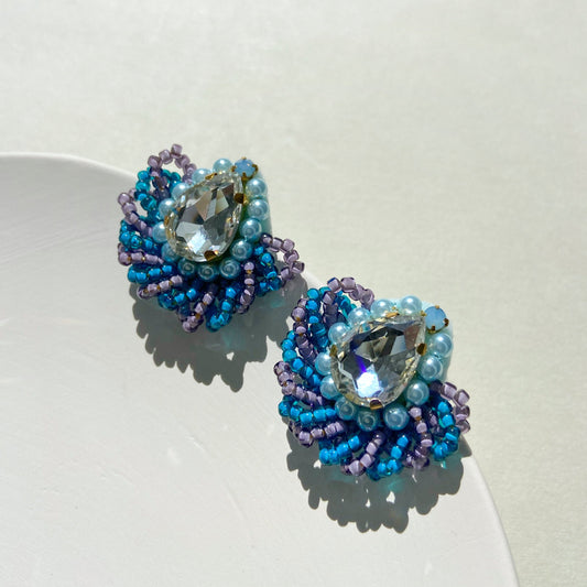 IE163_Bead Embroidered Earrings