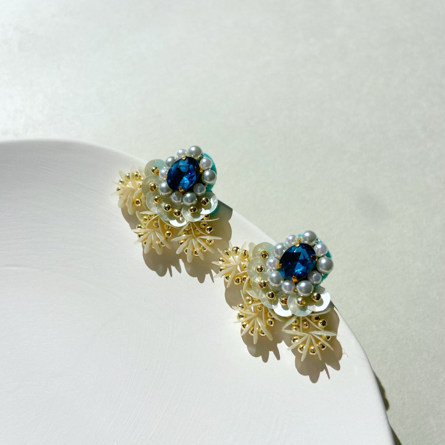 IE169_Bead Embroidered Earrings