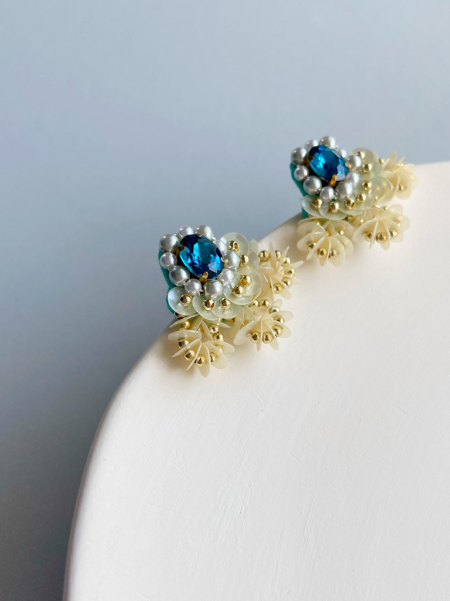 IE169_Bead Embroidered Earrings