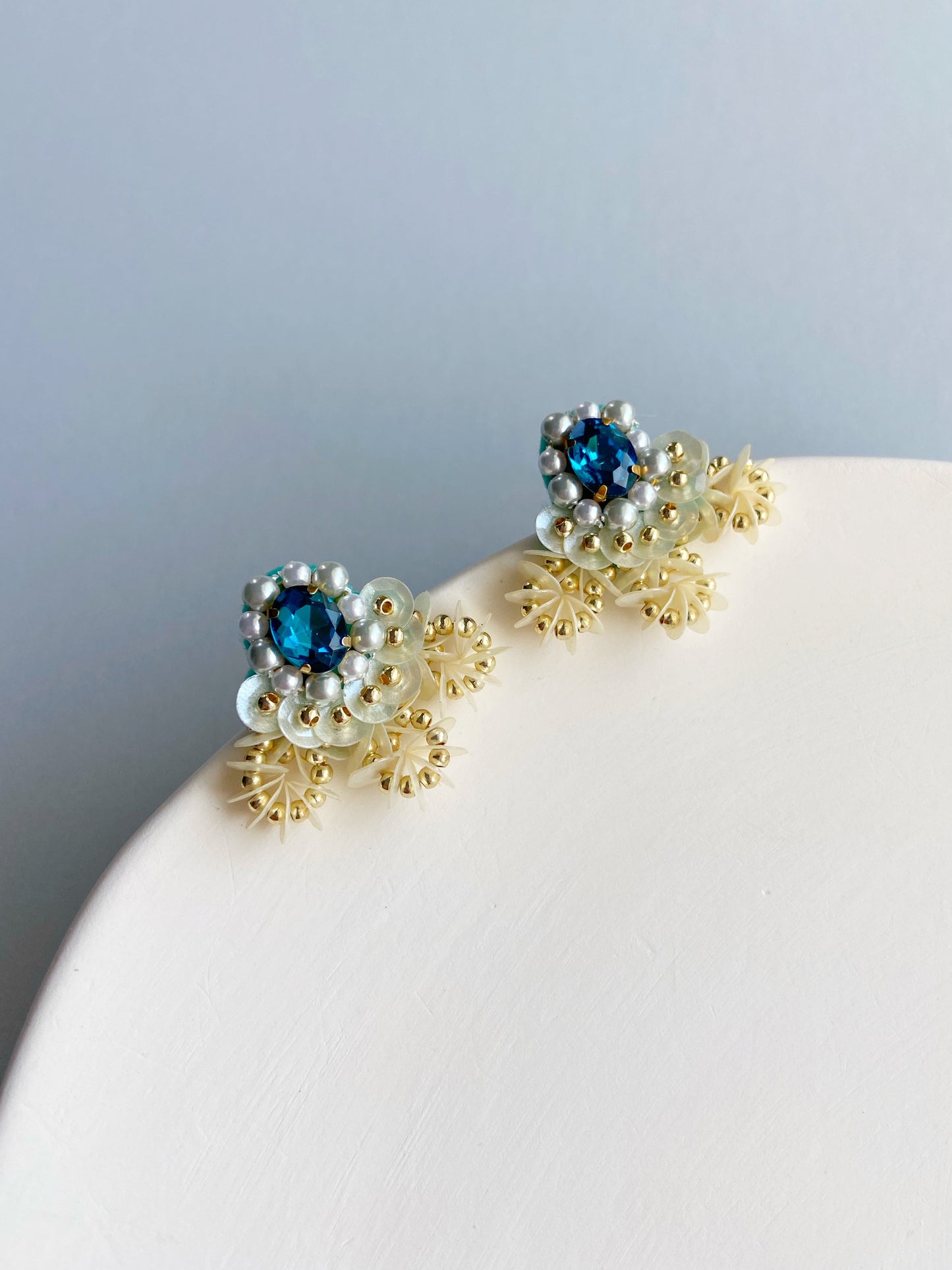 IE169_Bead Embroidered Earrings