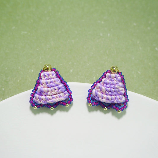 IE175_Thread & Bead Embroidered Earrings