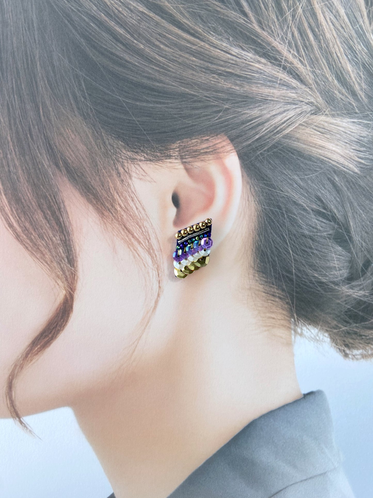 IE178_Bead Embroidered Earrings