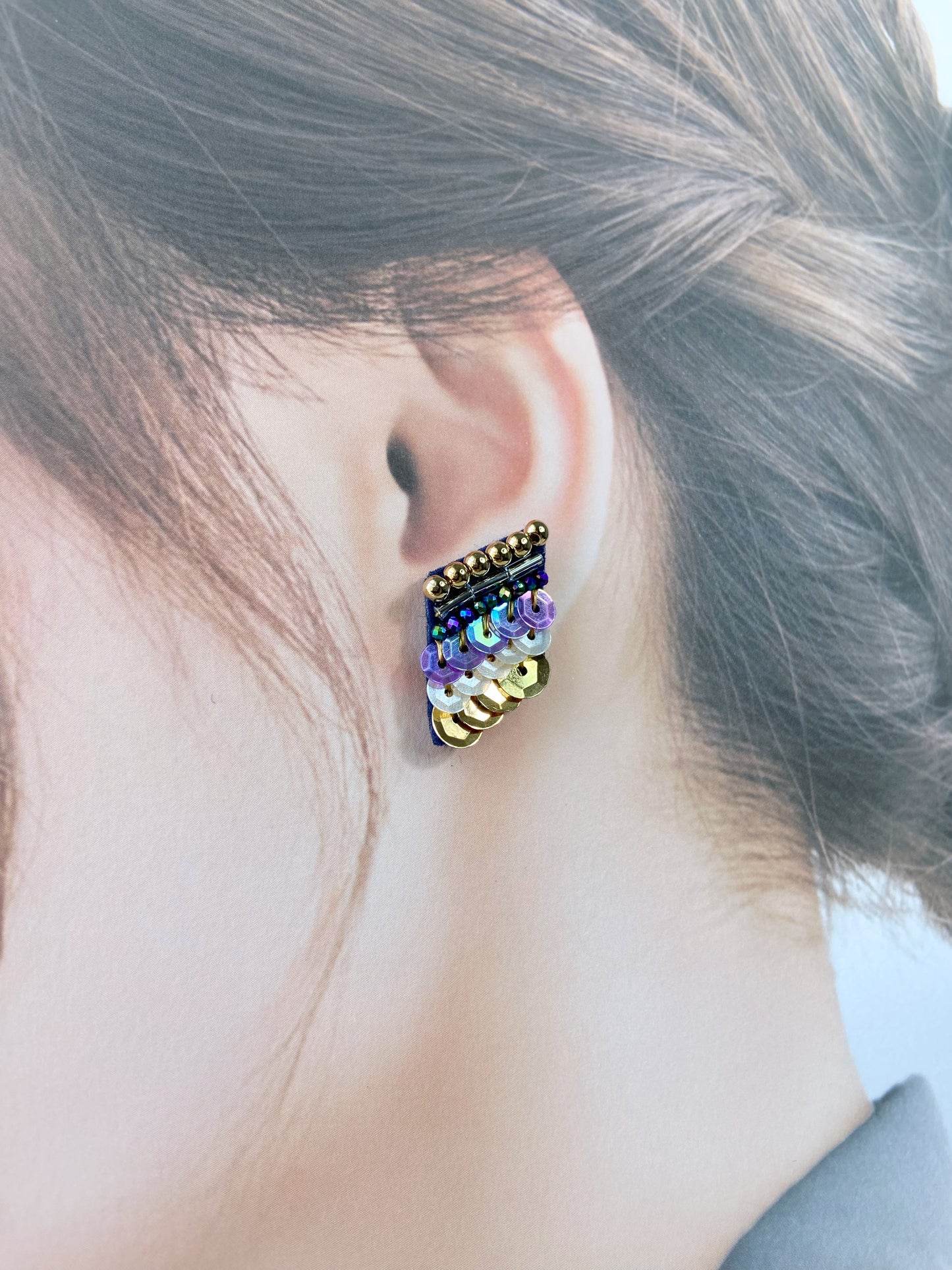 IE178_Bead Embroidered Earrings