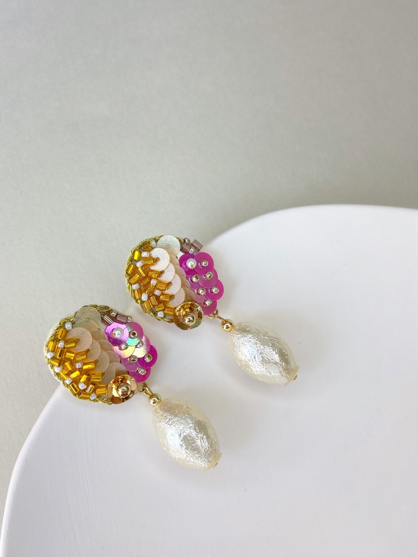 IE181_Bead Embroidered Earrings