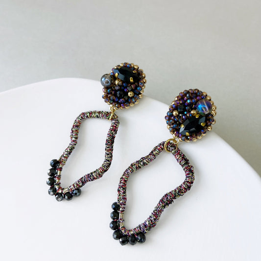 IE185_Bead Embroidered Earrings