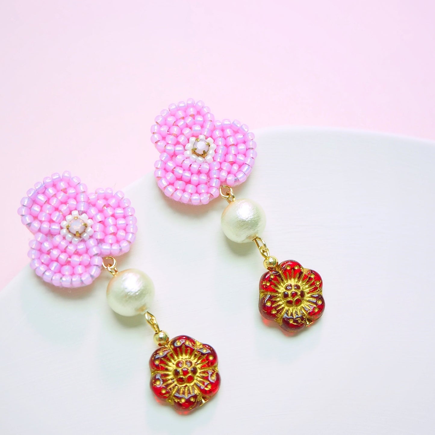 IE186_Bead Embroidered Earrings