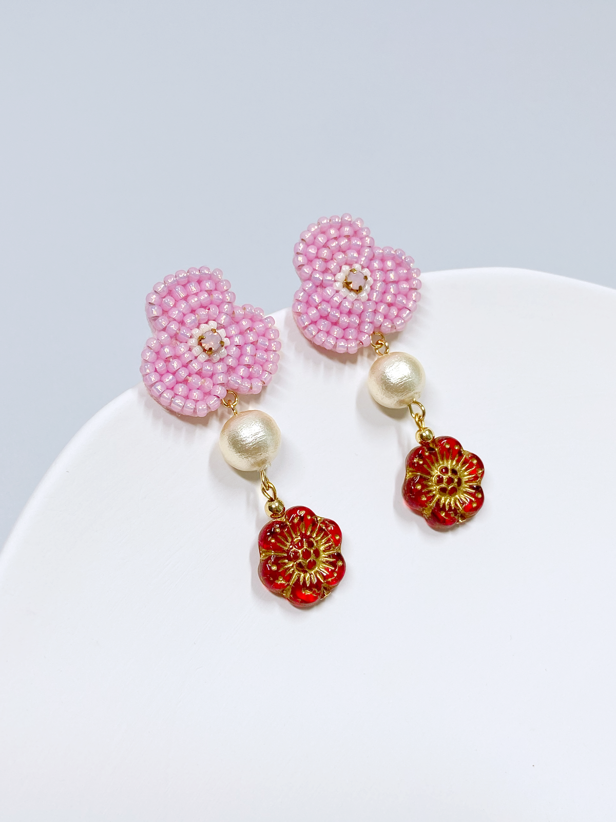 IE186_Bead Embroidered Earrings