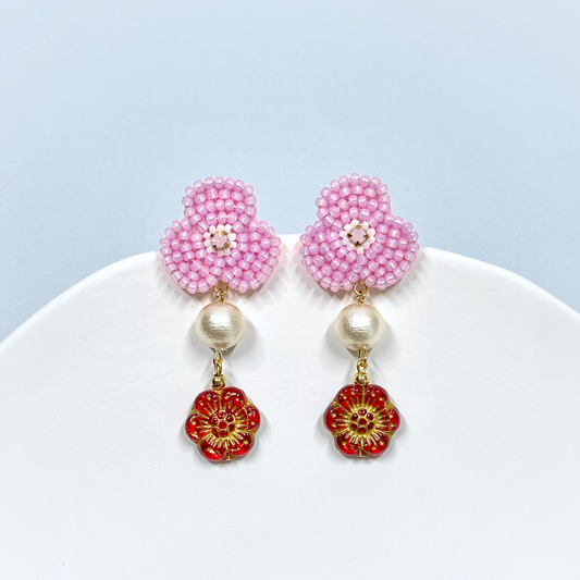 IE186_Bead Embroidered Earrings