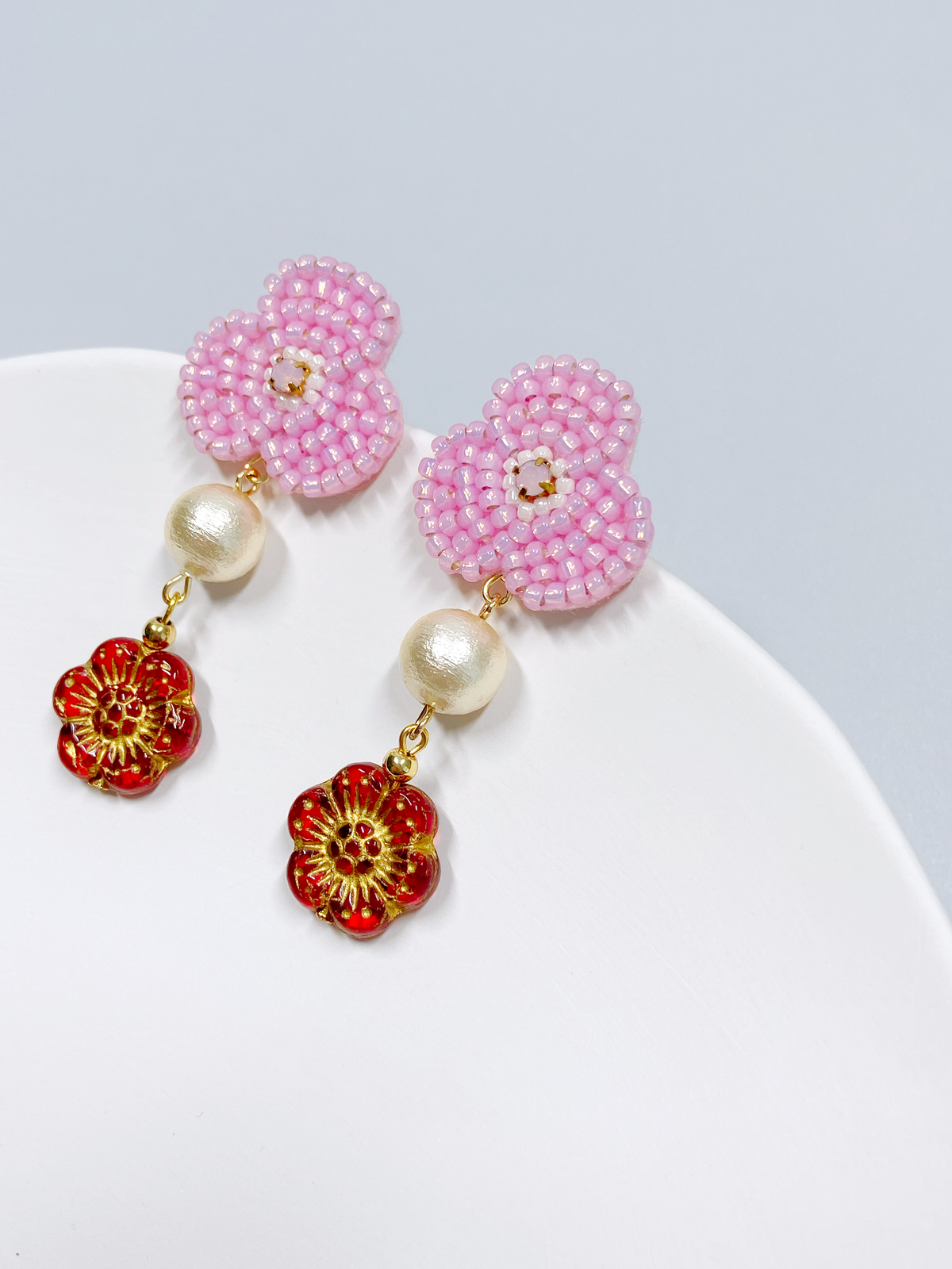 IE186_Bead Embroidered Earrings
