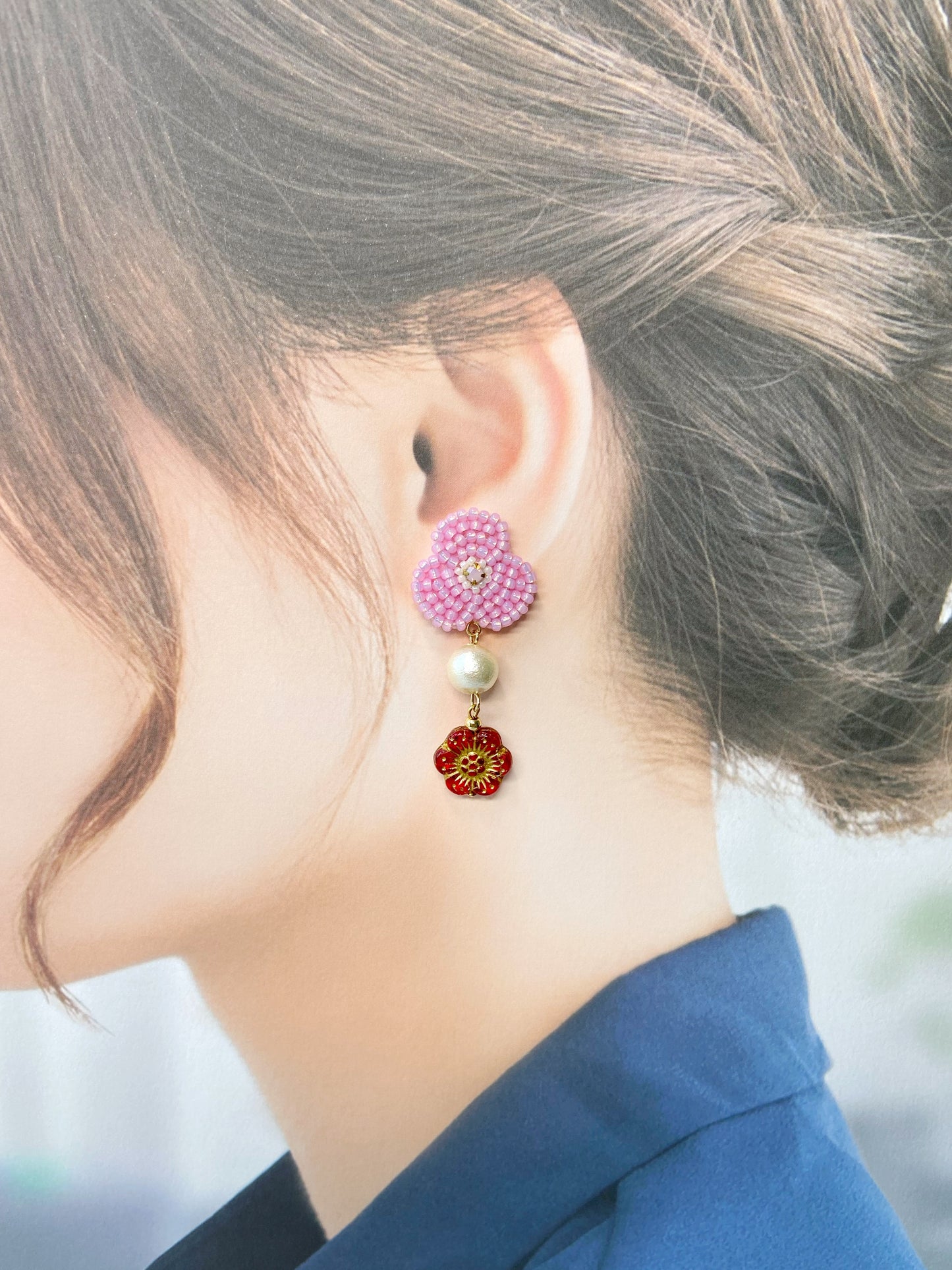IE186_Bead Embroidered Earrings