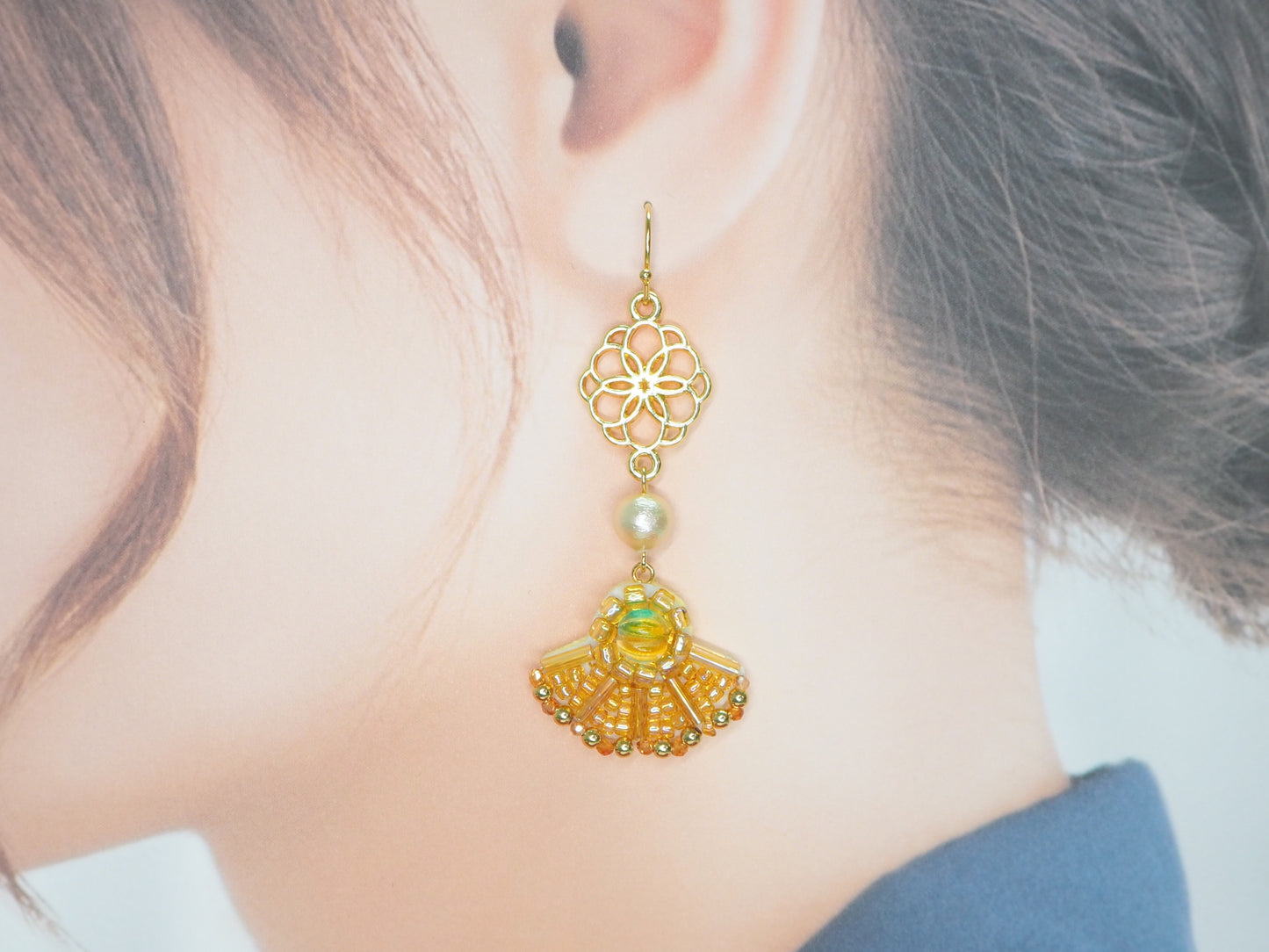 IE190_Bead Embroidered Earrings