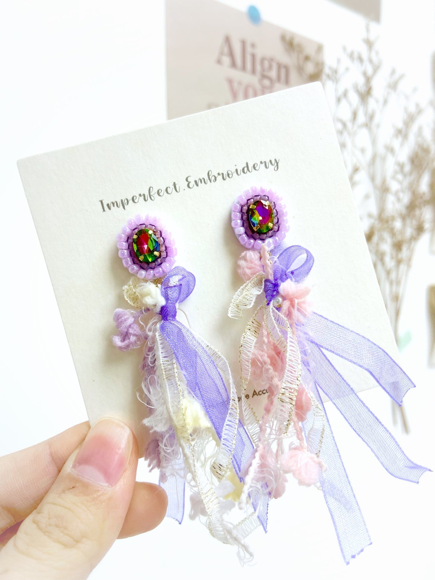 IE204_Bead Embroidered Earrings