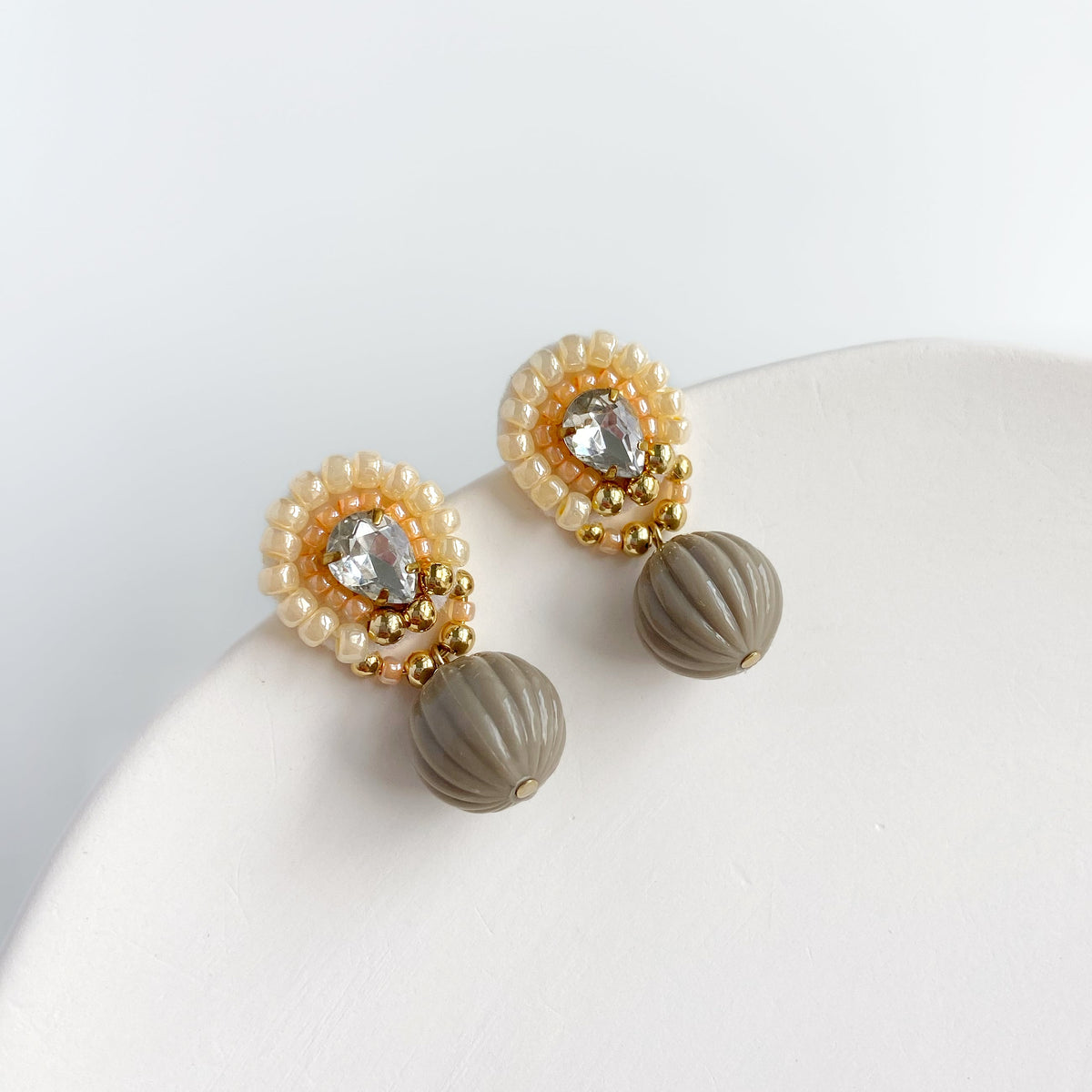 IE205_Bead Embroidered Earrings