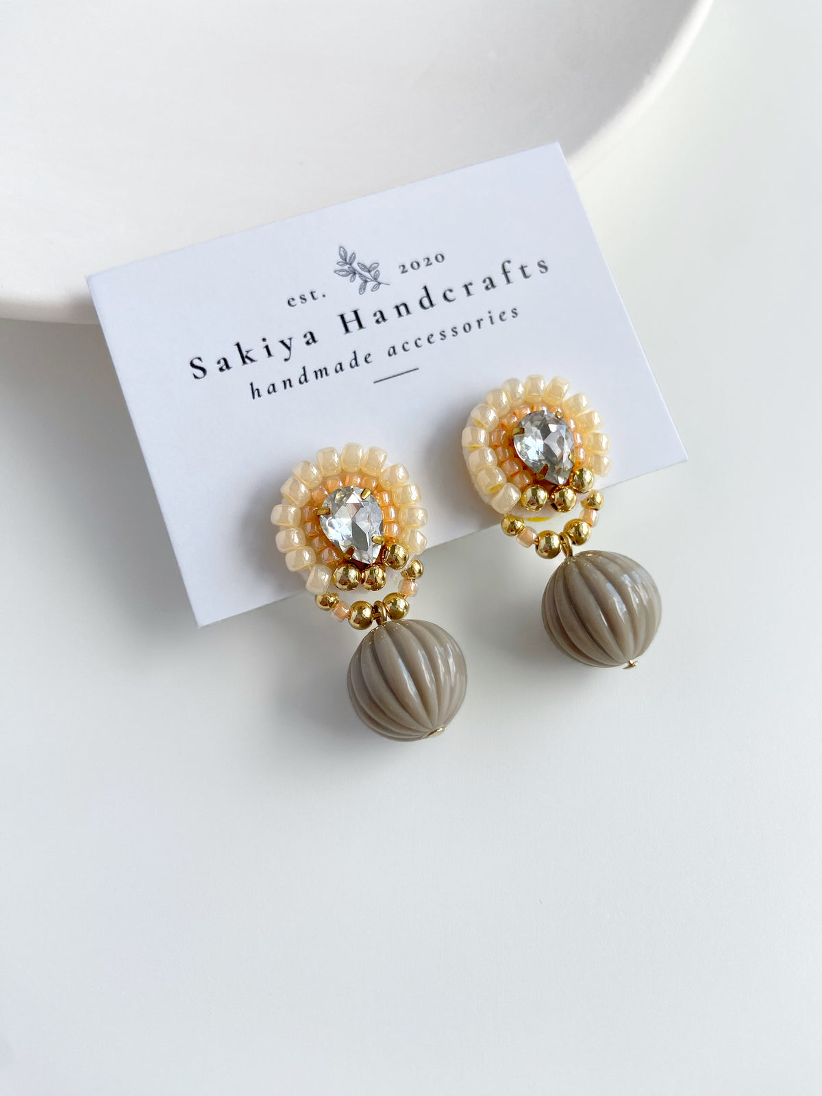 IE205_Bead Embroidered Earrings
