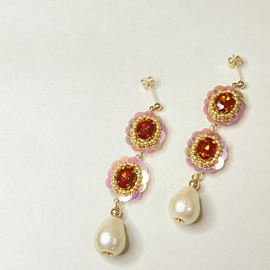 IE207_Bead Embroidered Earrings