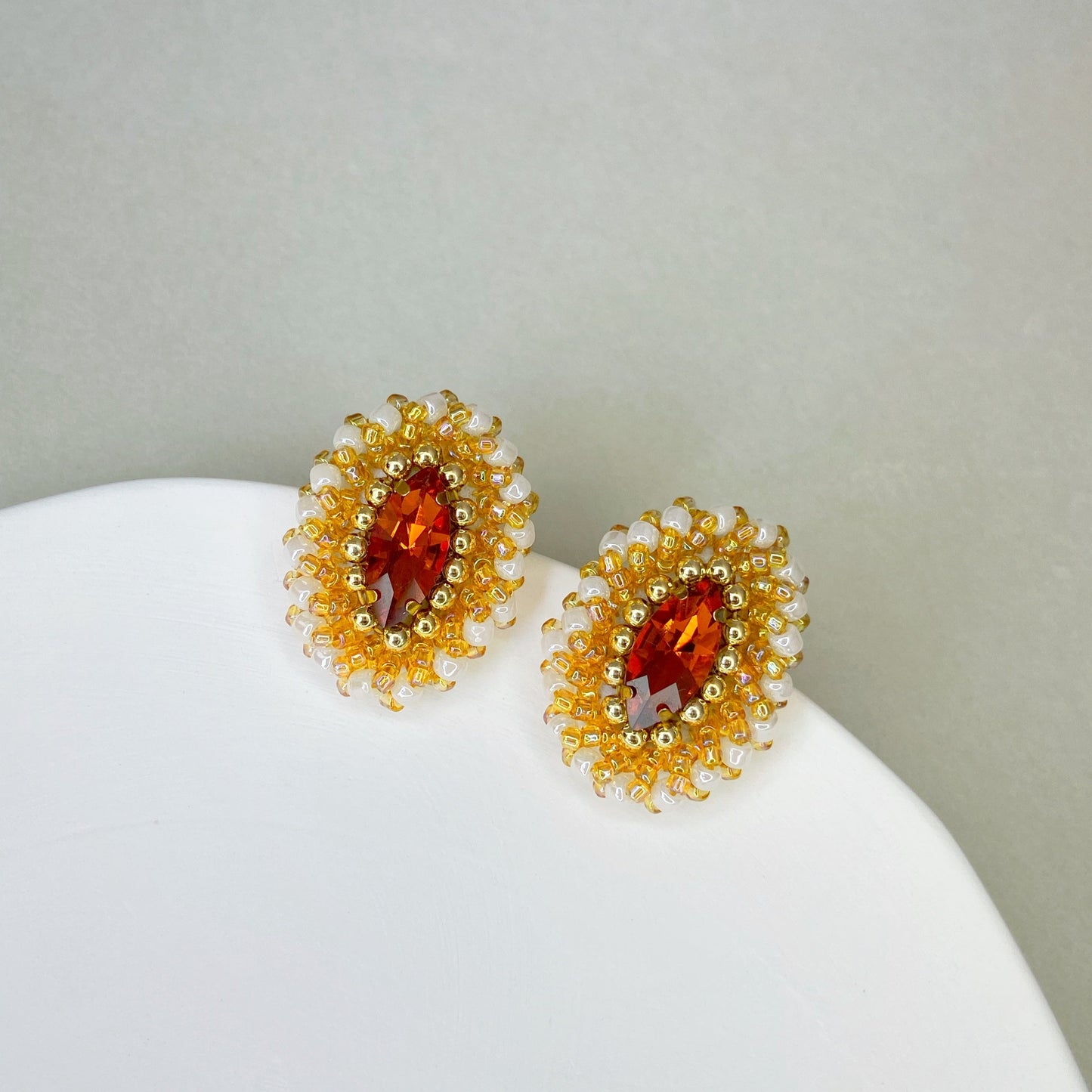 IE208_Bead Embroidered Earrings