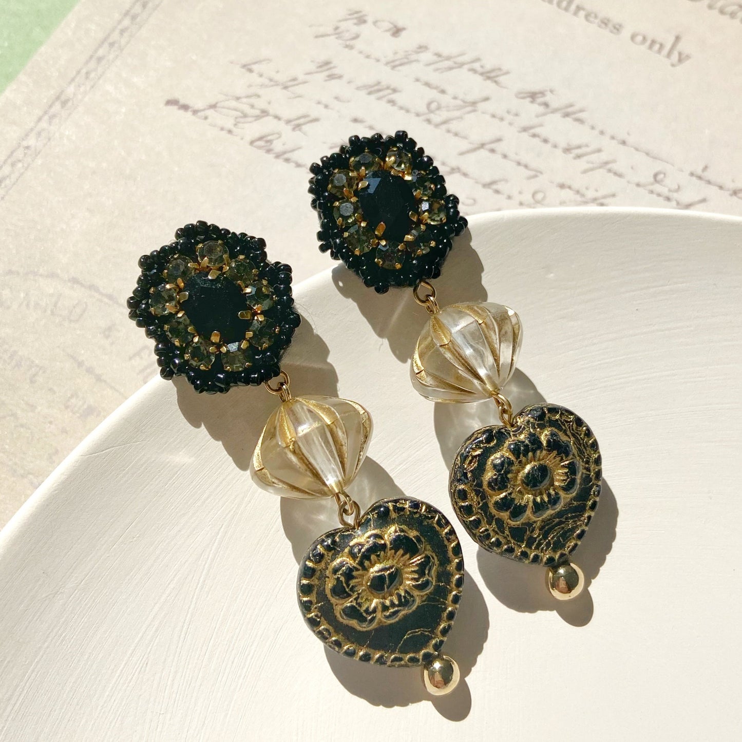 IE217_Bead Embroidered Earrings