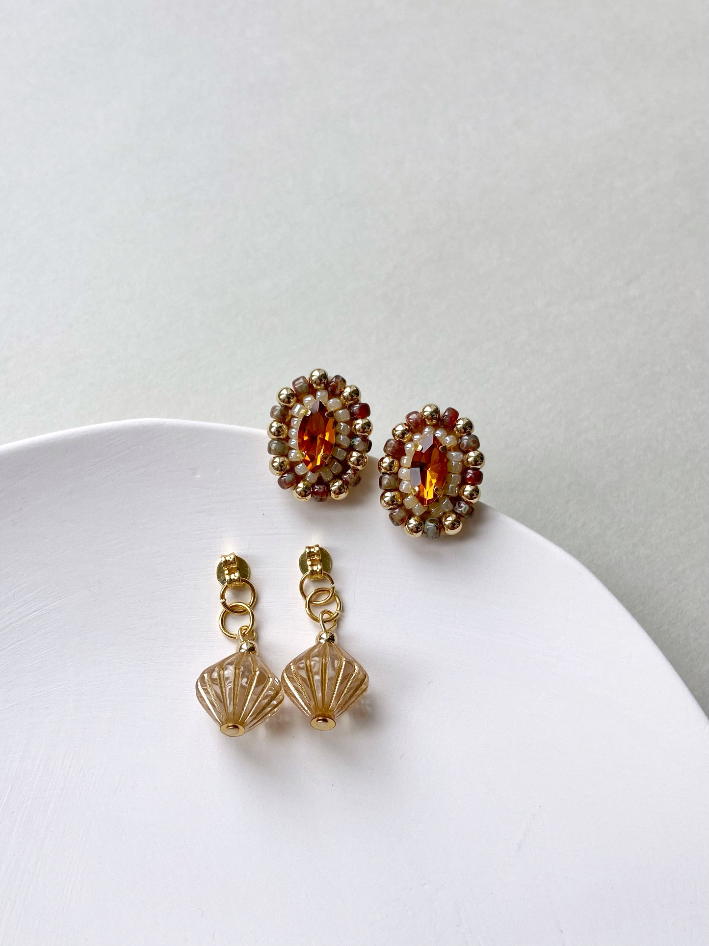 IE308_Bead Embroidered Earrings
