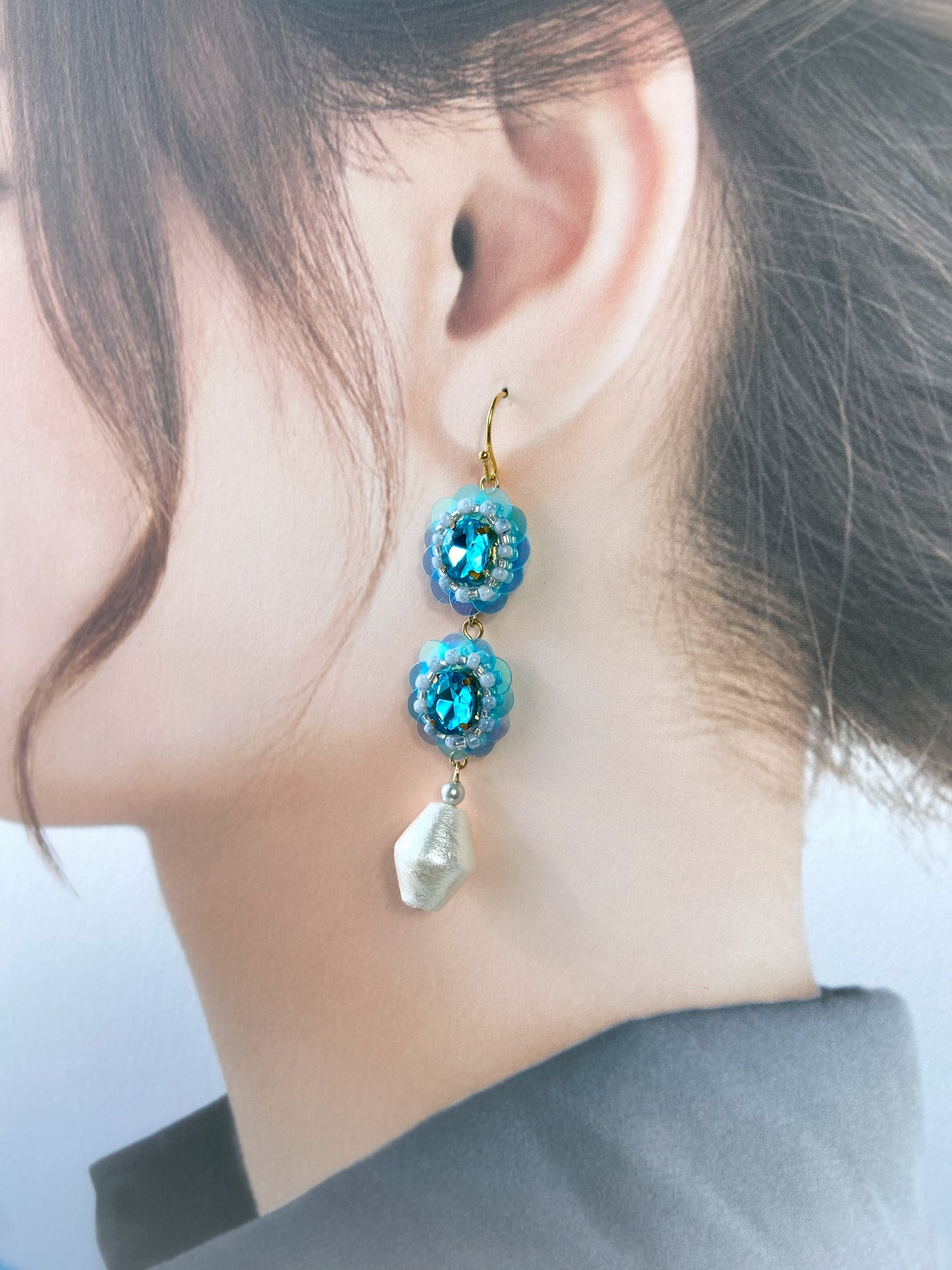 IE306_Bead Embroidered Earrings
