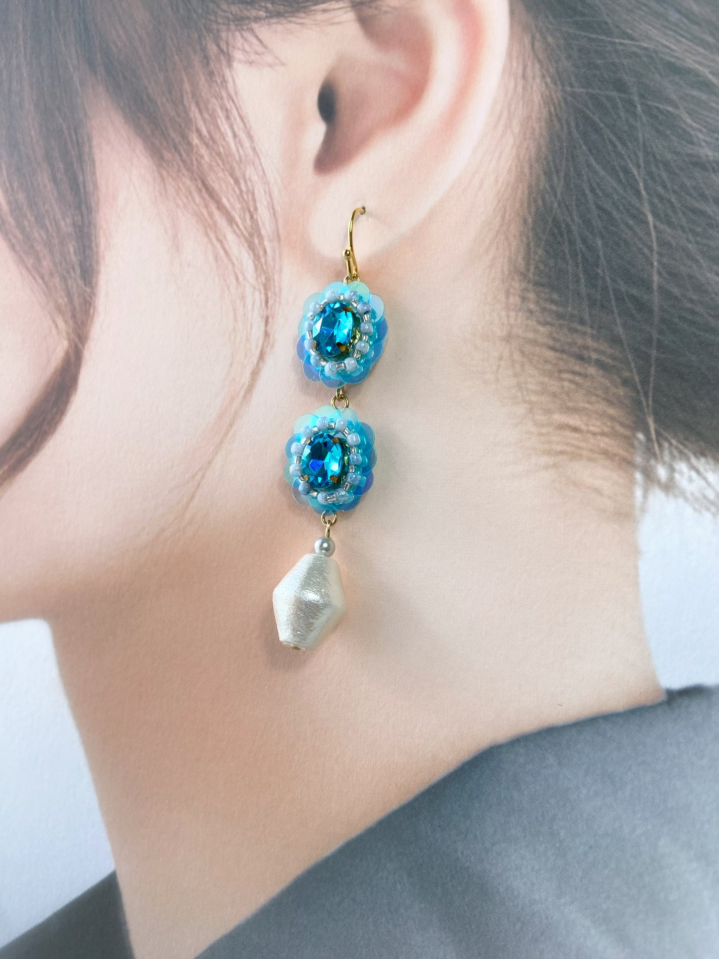 IE306_Bead Embroidered Earrings