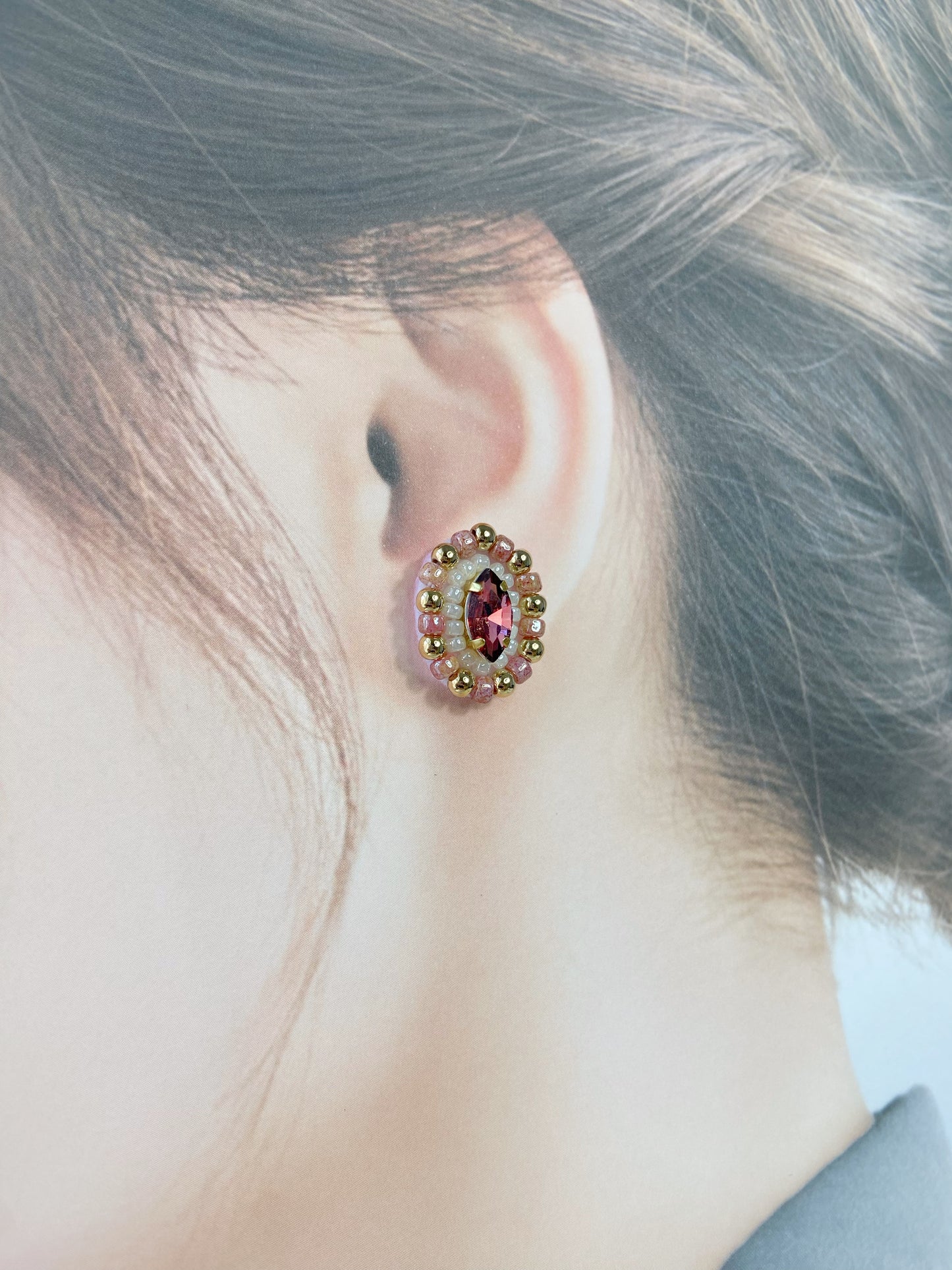 IE308_Bead Embroidered Earrings