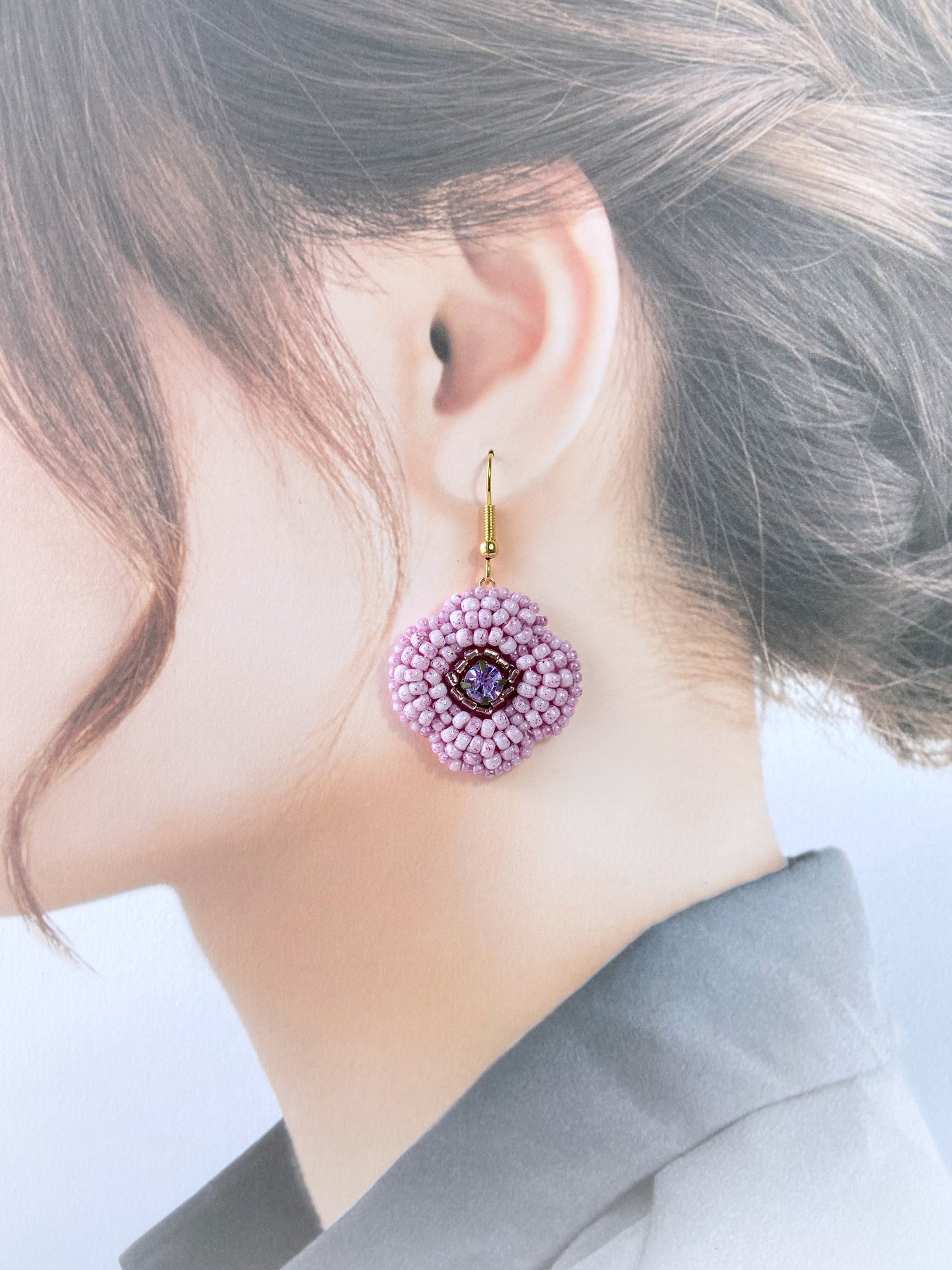 IE147_Bead Embroidered Earrings
