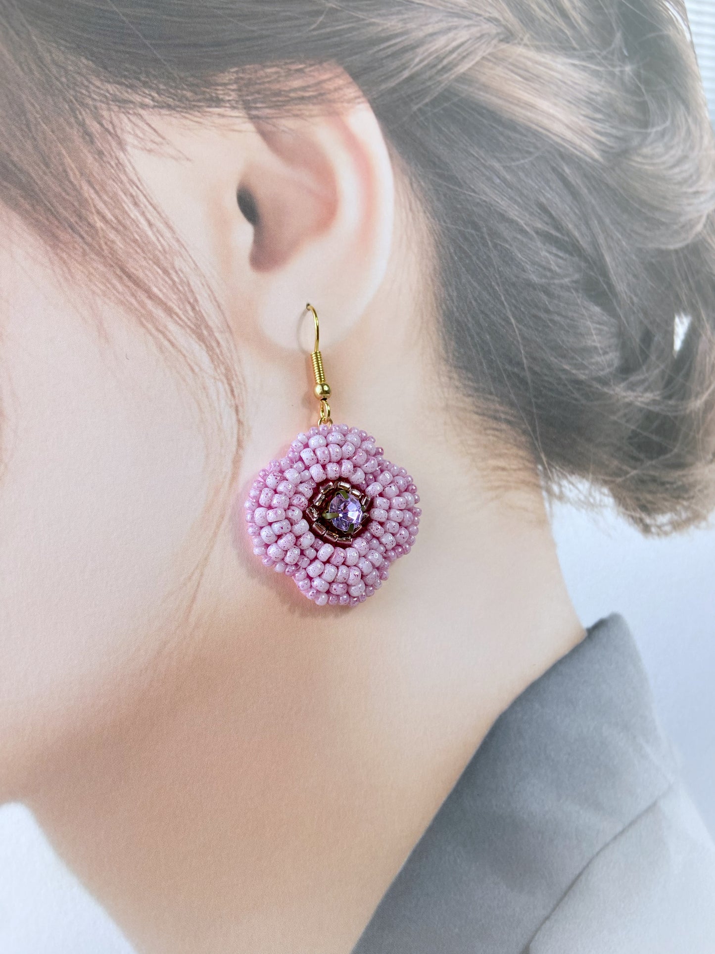 IE147_Bead Embroidered Earrings