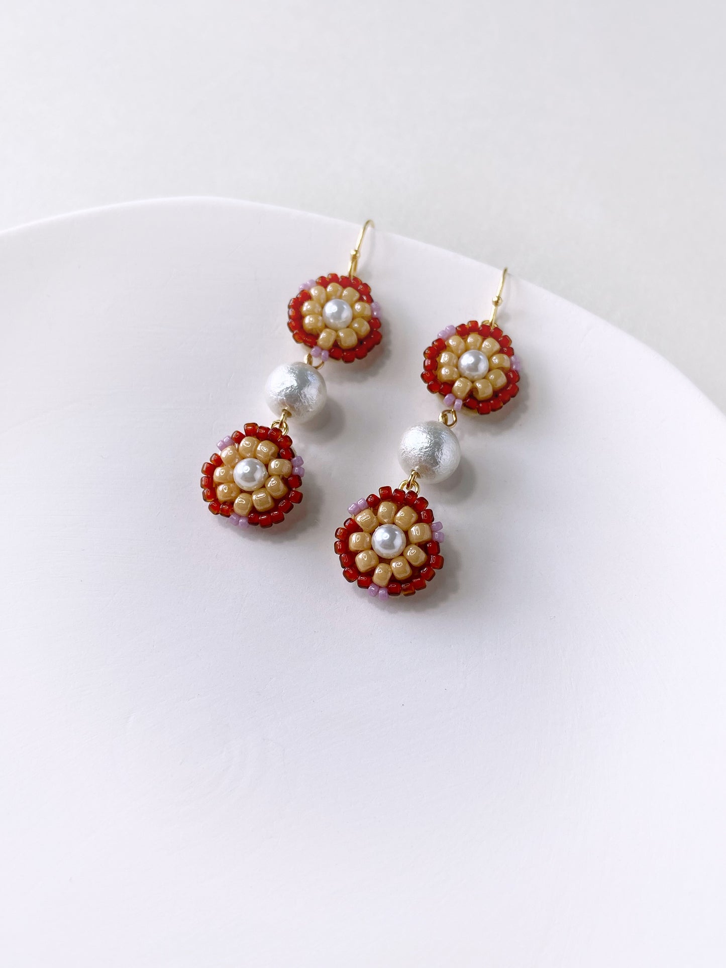 IE310_Bead Embroidered Earrings