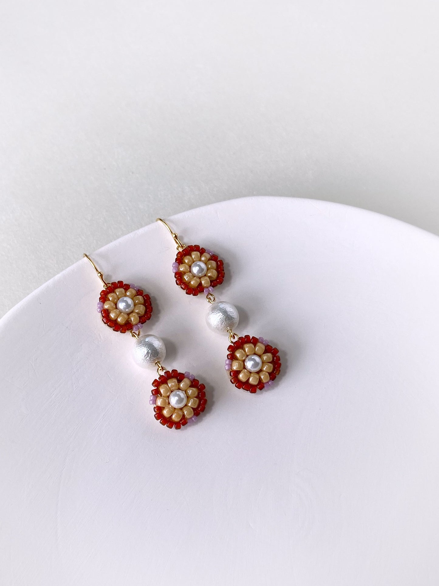 IE310_Bead Embroidered Earrings