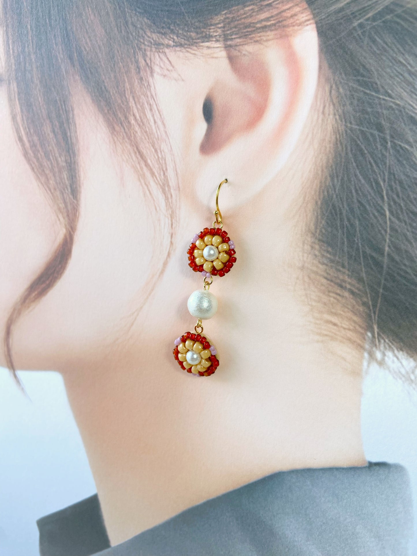 IE310_Bead Embroidered Earrings