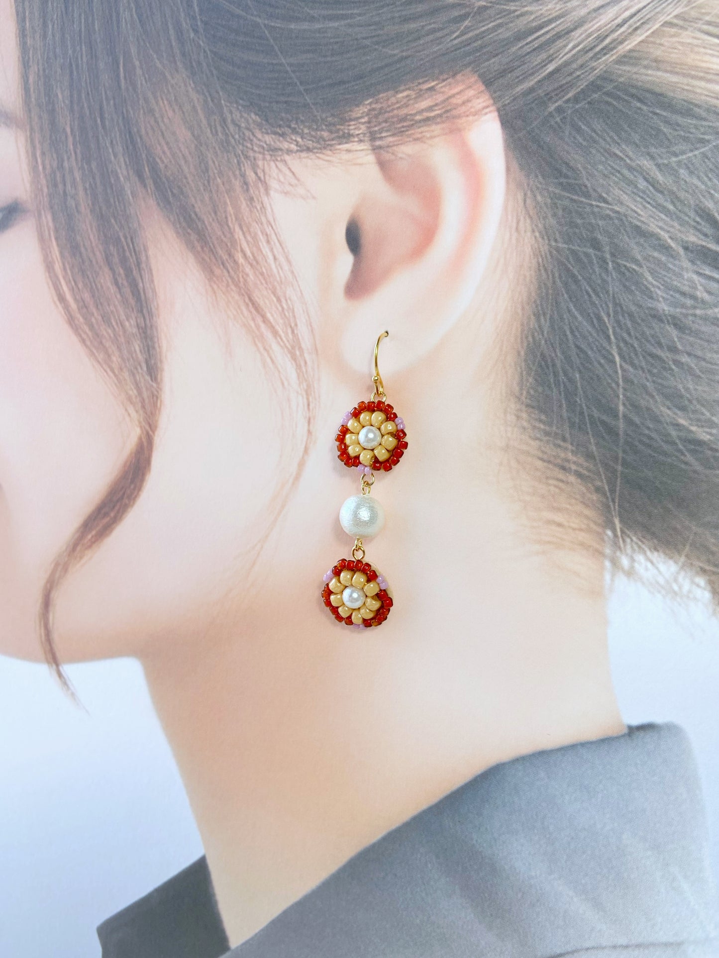 IE310_Bead Embroidered Earrings