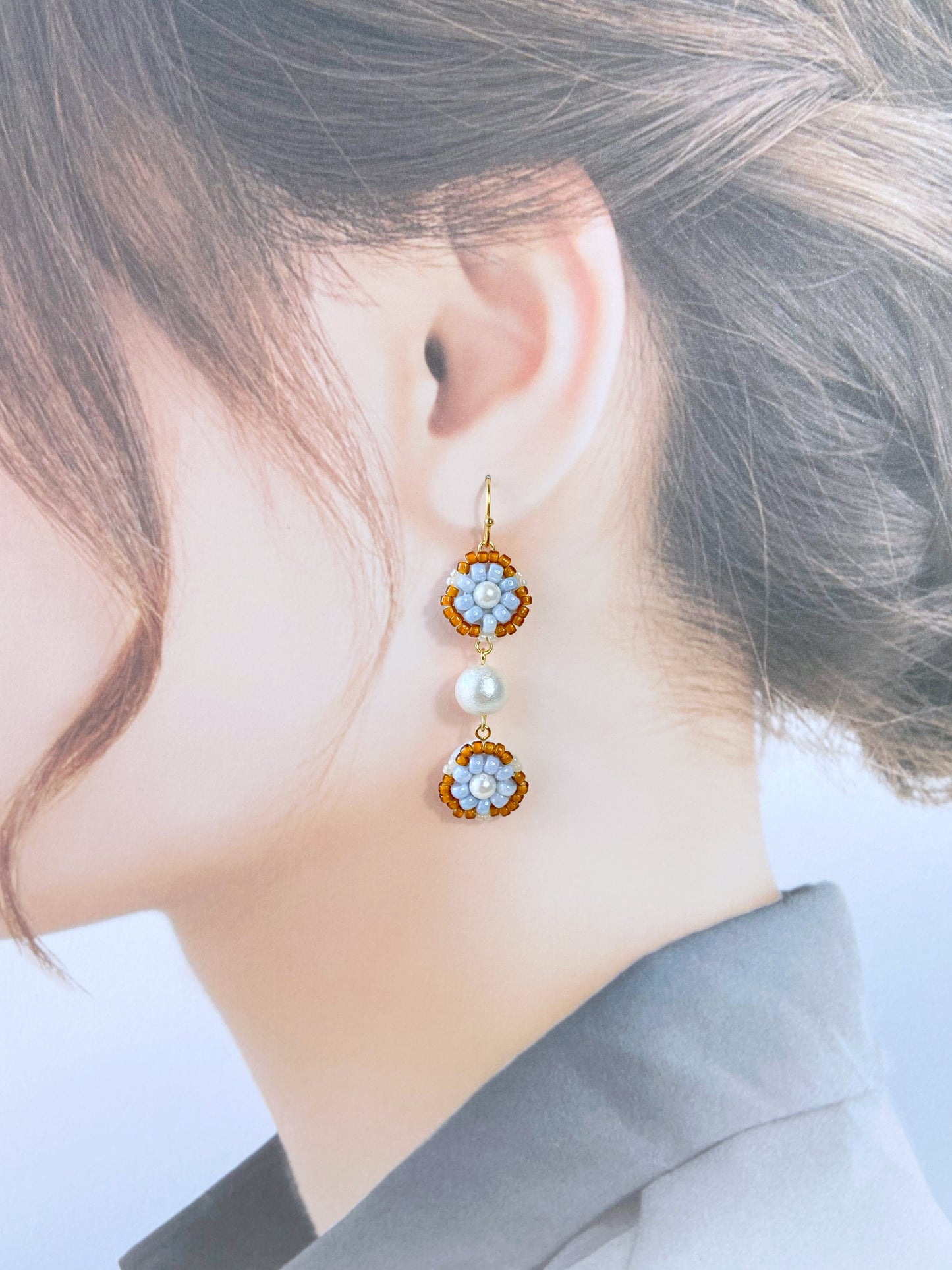 IE311_Bead Embroidered Earrings