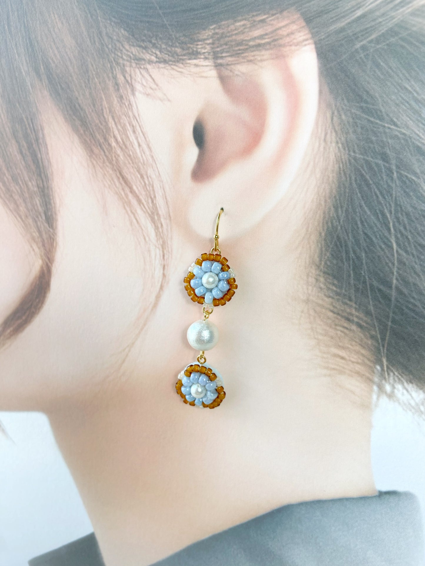 IE311_Bead Embroidered Earrings