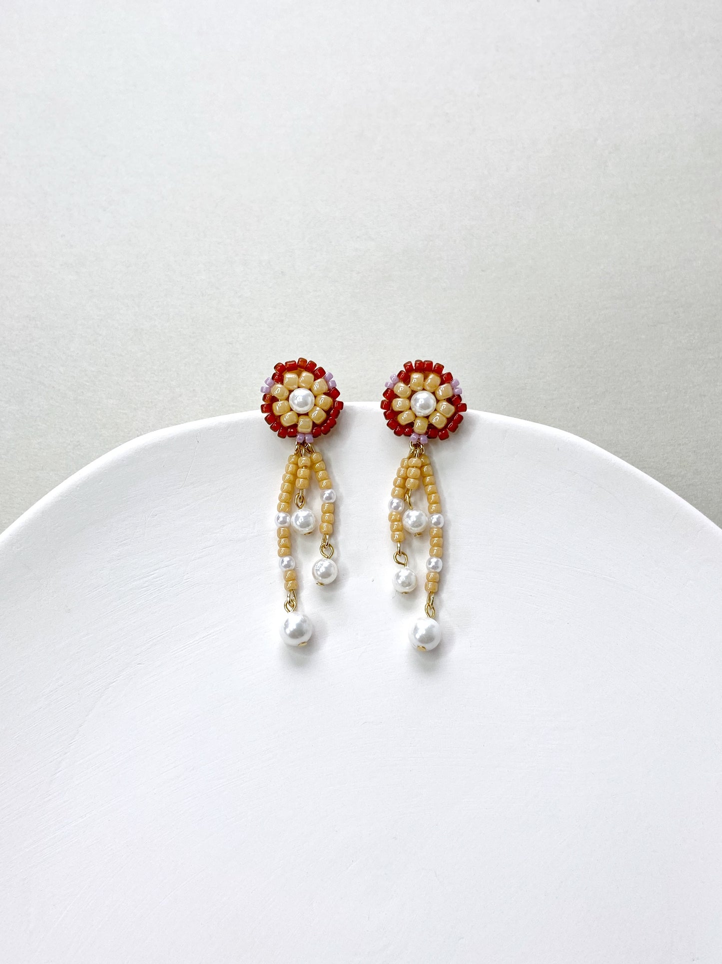 IE316_Bead Embroidered Earrings